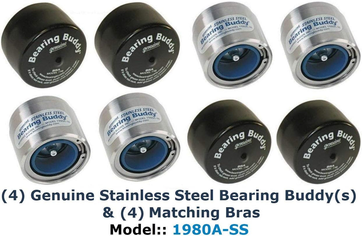 Bearing Buddy 1.980 Stainless Steel Wheel Center Caps (2 Pairs) L9305