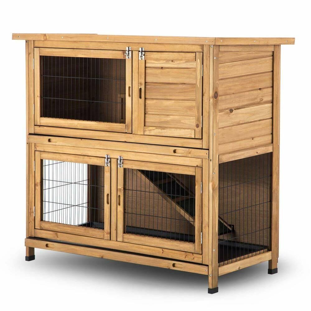 48x22 Wood Chicken Coop Hen House Rabbit Hutch Poultry Cage J48366