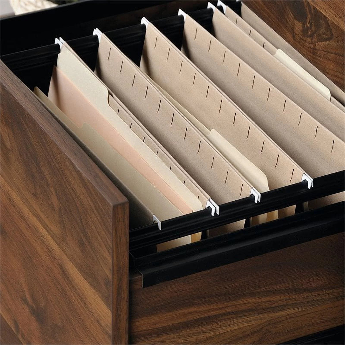 Grand Walnut 3-Shelf Narrow Bookcase J6175