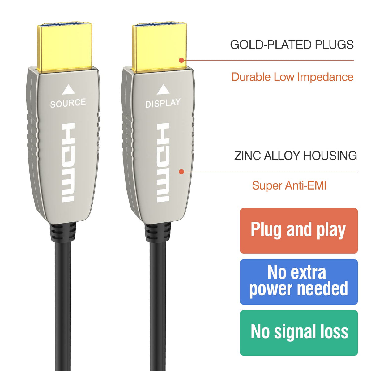 33 feet HDMI 2.0b Fiber Optic Cable P359