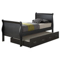 Black Twin Storage Bed P102