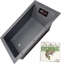 Black Powder Coated Aluminum Recessed Trolling Motor Pan with Sticker B14881