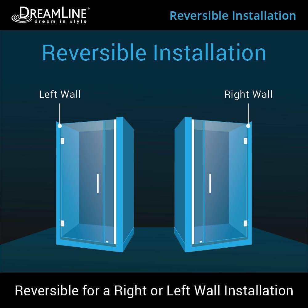 Frameless Hinged Shower Door Brushed Nickel K891535