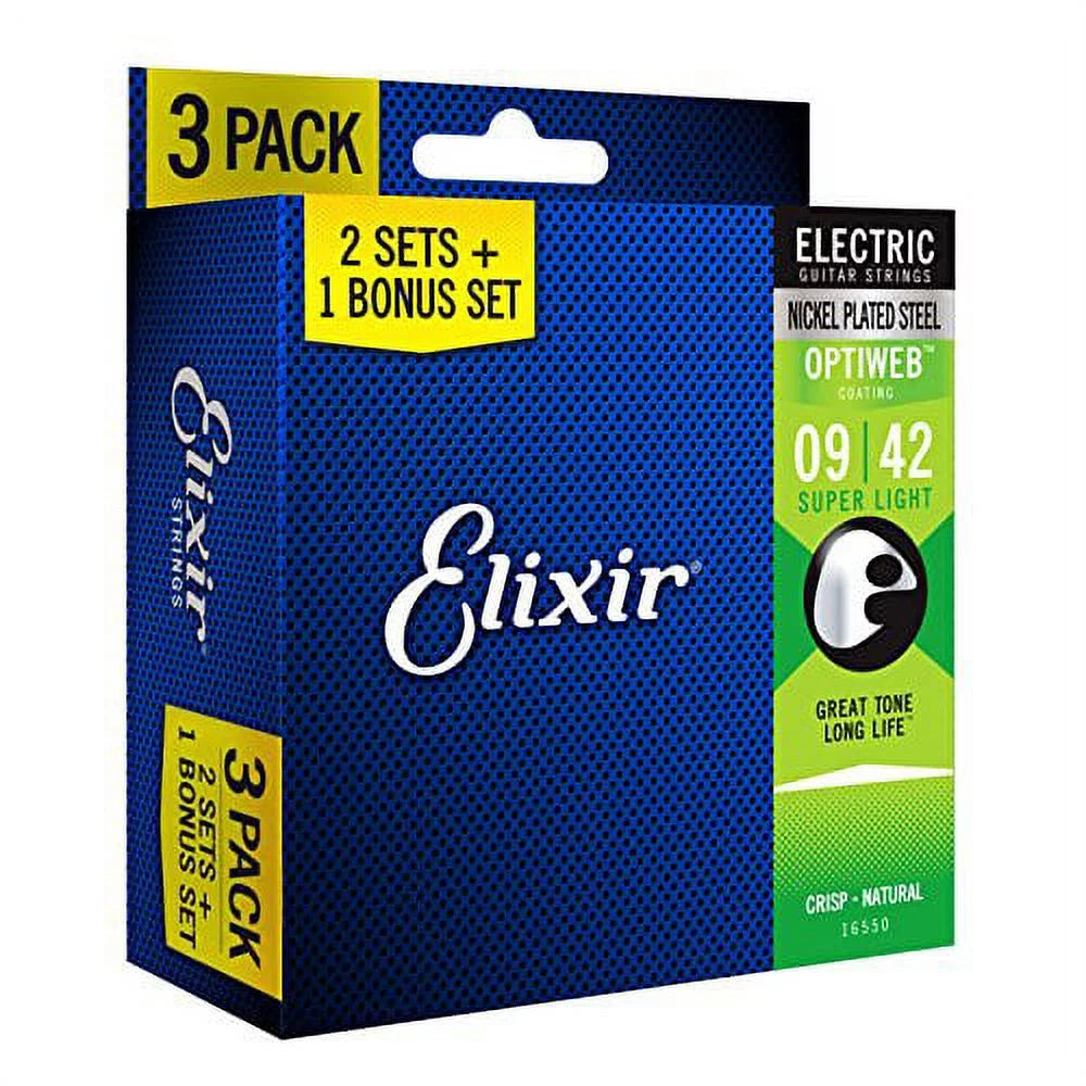 3 Pack Super Light Guitar Strings (.009-.042) S994