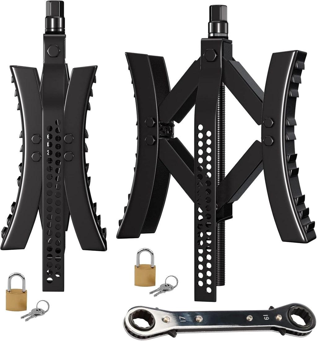 Black Metal Wheel Chock Stabilizer 2 Packs P494253