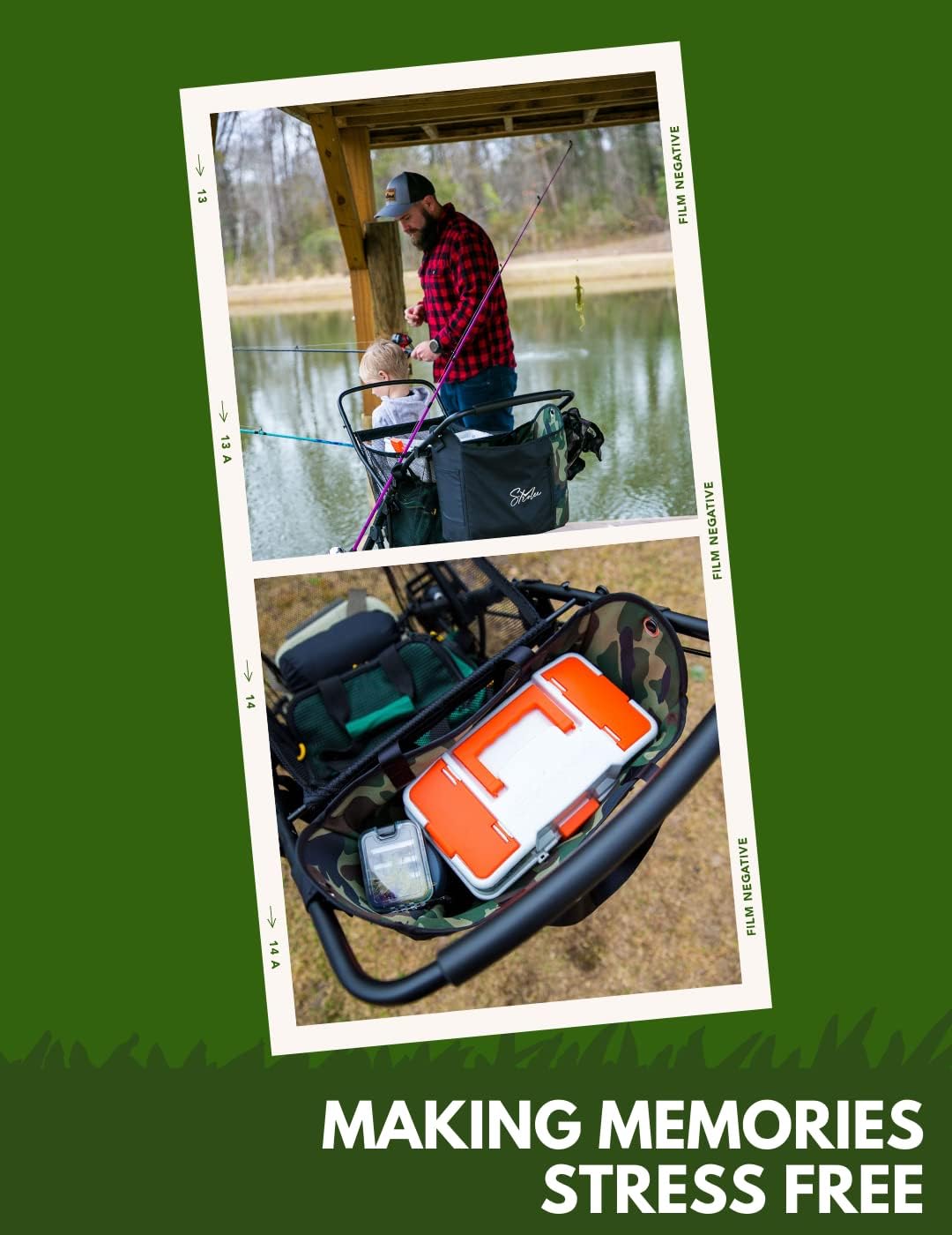 Compact Collapsible Fishing Cart with Oversized Wheels T549