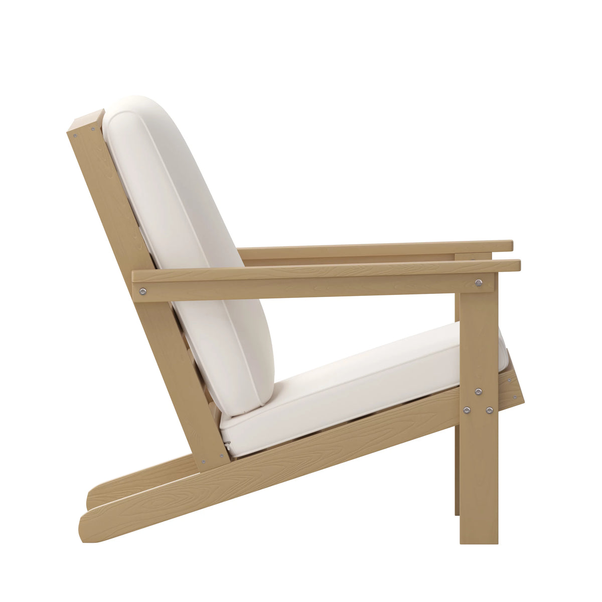 All-Weather Polyresin Adirondack Club Chair with Cushions L869778