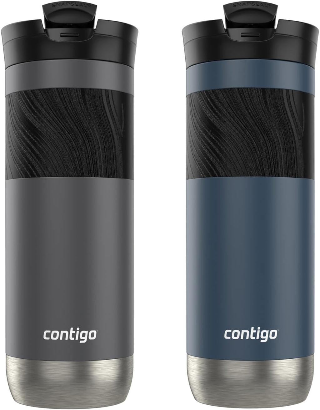 20 oz Stainless Steel Travel Mug with SNAPSEAL Lid, 2-Pack Z689