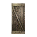 Espresso 1-Panel Stained Pine Wood Barn Door U307570