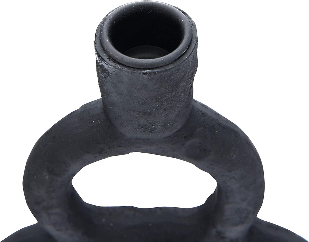 Black Resin Candleholder F137226