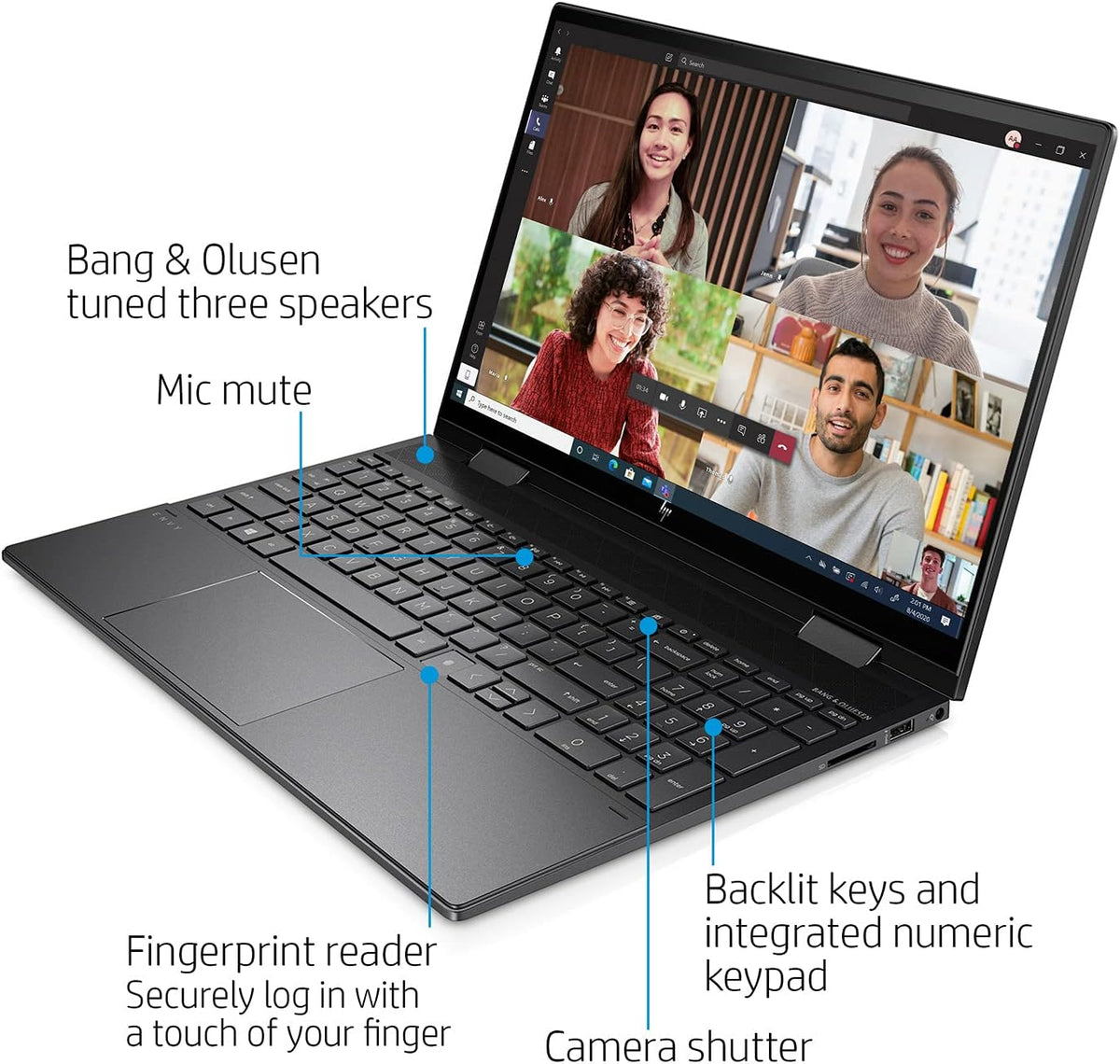 15.6 Full HD Touchscreen 2-in-1 Laptop, AMD Ryzen 5 5500U, 16GB RAM, 512GB SSD, Windows 11 Home K8262