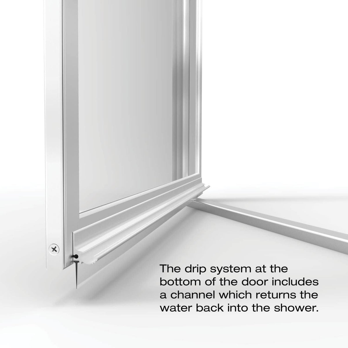 Pivot Framed Shower Door with Silver R289079