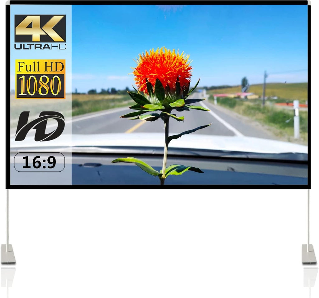 120 inch Portable Projection Screen with Stand and Carry Bag W932086