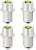 4 Pack LED Flashlight Bulb P13.5S PR2 3W 3V 4.5V 6V White Replacement Set C8501