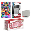 Coral Nintendo Switch Lite Console with Mario Kart 8 Deluxe, Protective Case, Screen Protector and Screen Cleaning Cloth Bundle Z729039