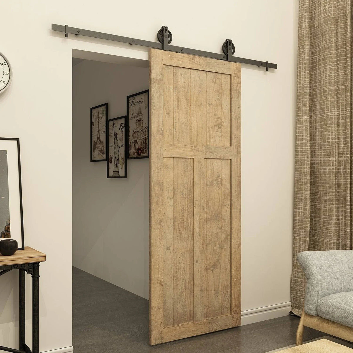 Unfinished Pine Barn Door Slab 42 in. I4984
