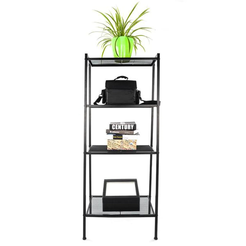 4-Tier Rustic Black Bookshelf X39326