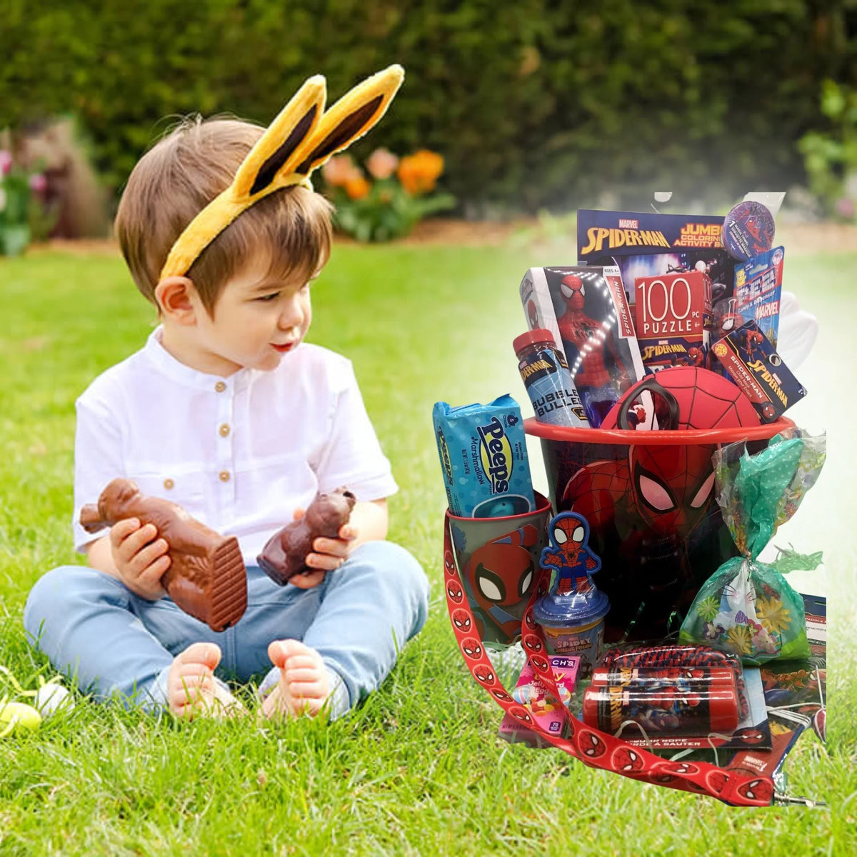 Spiderman Easter Basket Prefilled with Toys W137