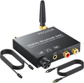 192kHz Digital to Analog Audio Converter with Bluetooth Receiver, Optical Coaxial to Stereo Analog RCA & 3.5mm T498