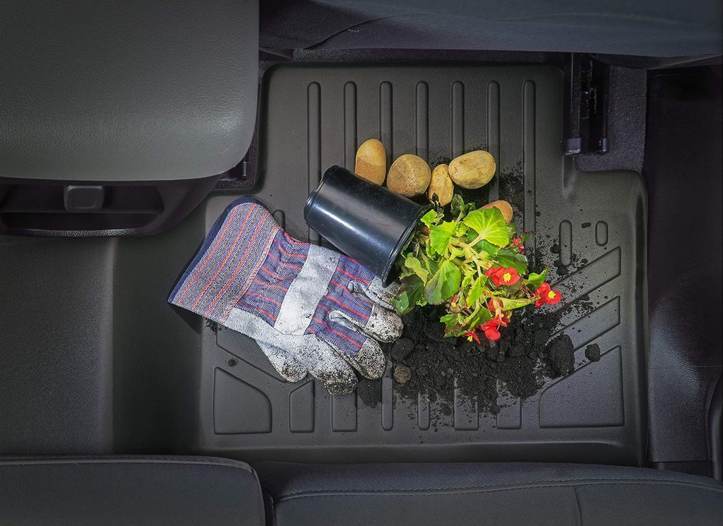 Custom Fit Floor Mats 2 Rows and Cargo Liner Set Black F7720