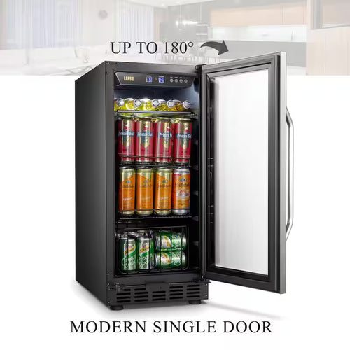 15 in. 70 Can Stainless Steel Beverage Refrigerator O723380