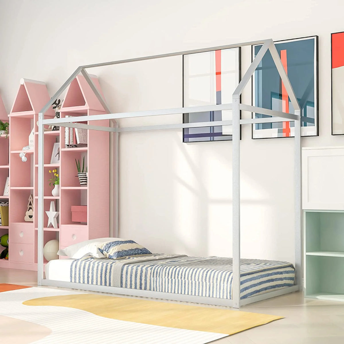 Twin Size Metal Platform Bed Frame B584