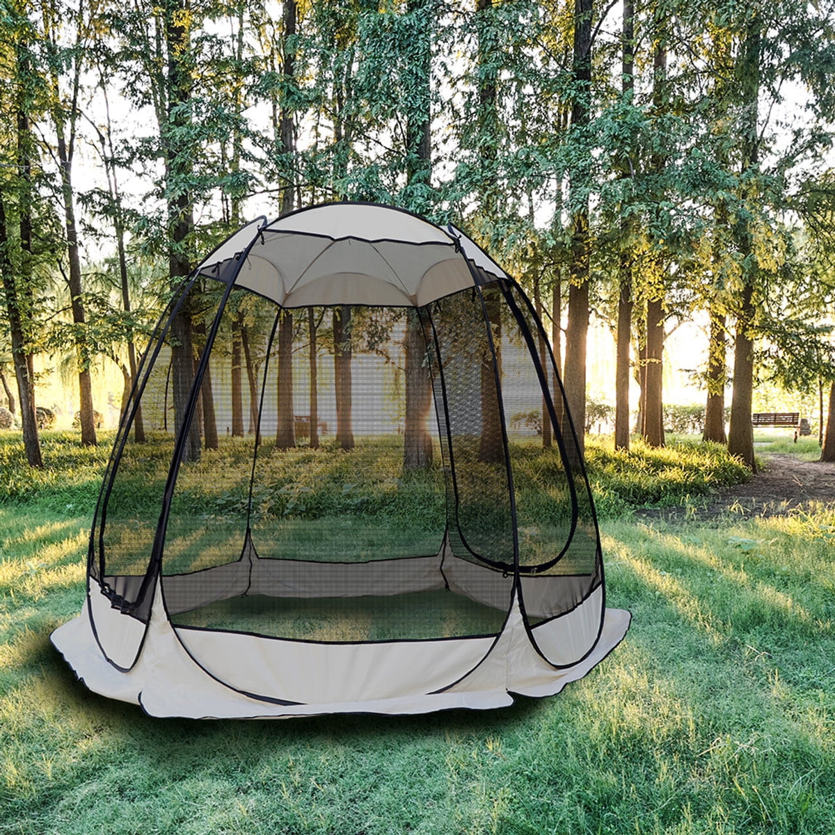 Pop Up Gazebo Tent With Screen Mesh D204365