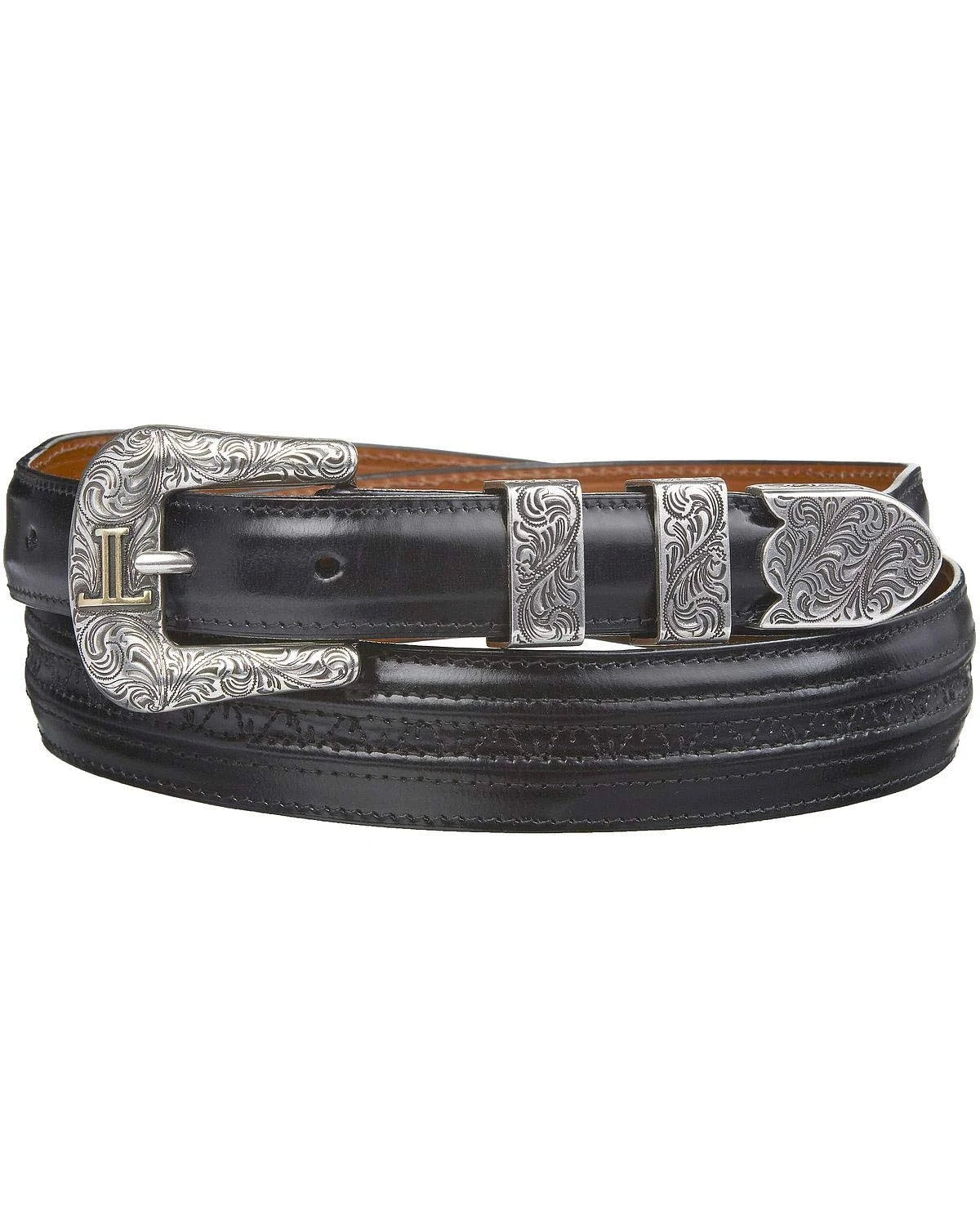 Black Tapered Goat Belt I725