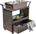 Indoor Wicker Bar Cart B547985