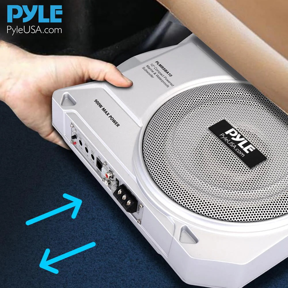 10-Inch Low-Profile Amplified Car Subwoofer W3841