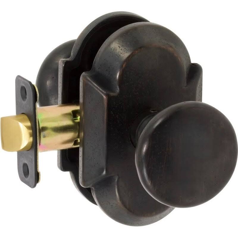Tuscan Single Cylinder Keyed Entry Door Knob Set, Aged Bronze P11031