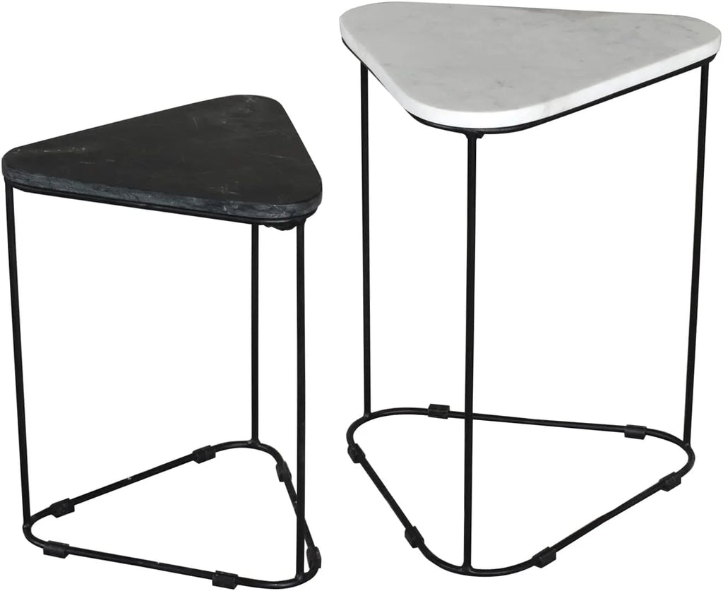 Black 2Pc Nesting Accent Tables J163