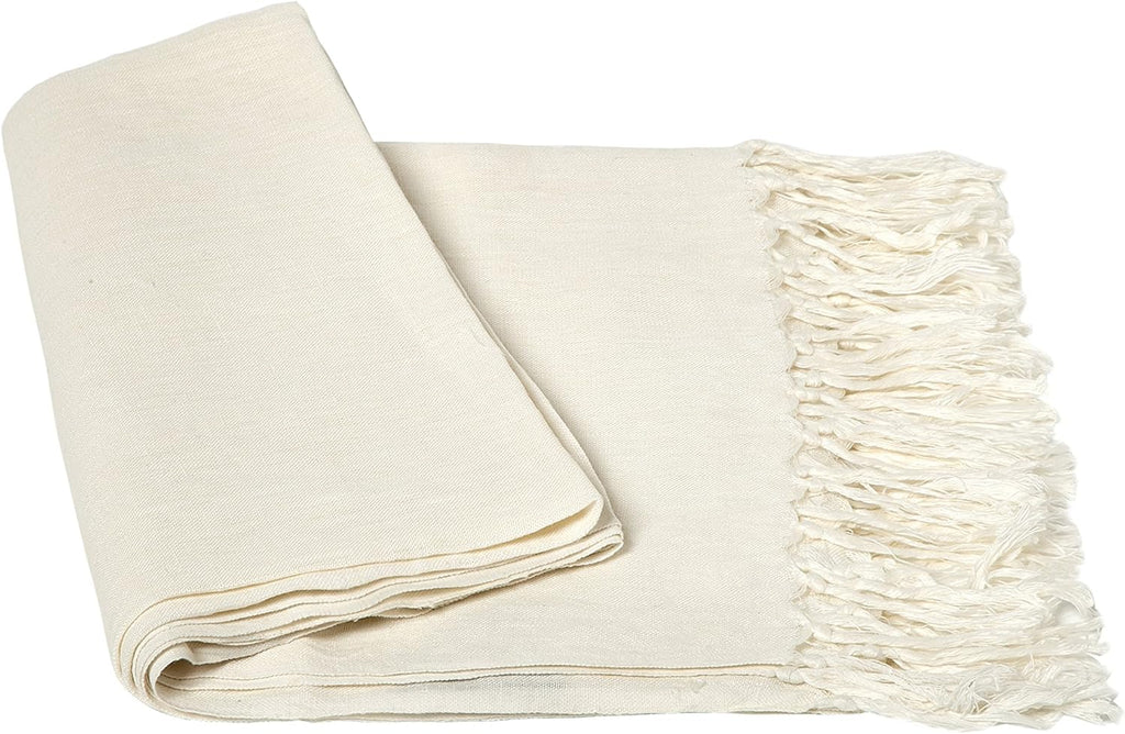 100% Linen Solid Throw O14728