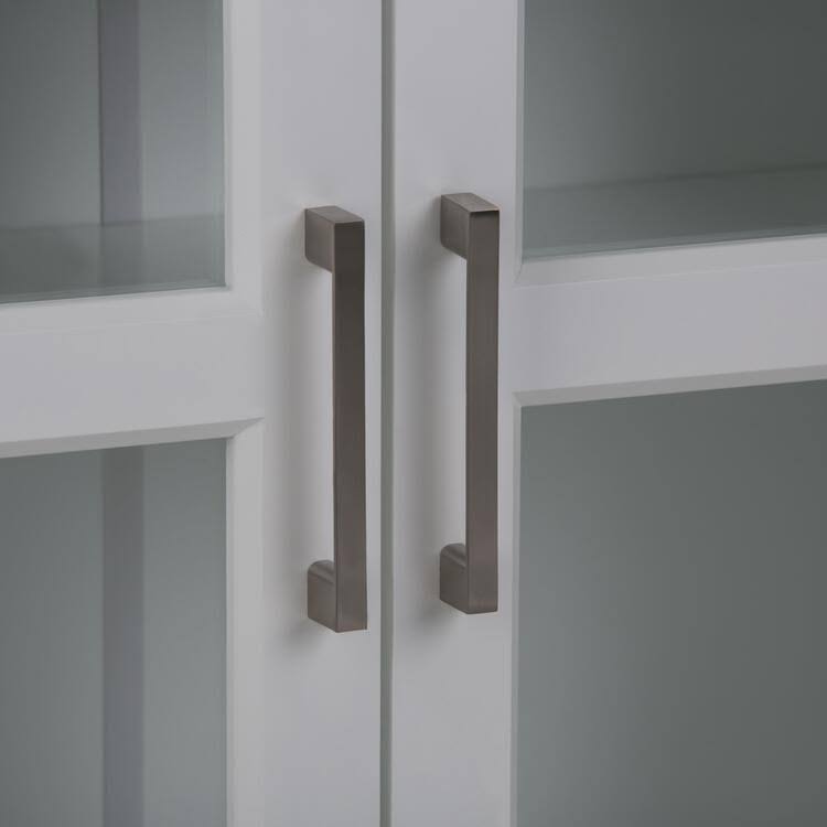 White Two Door Wall Cabinet with Cubbies L1177