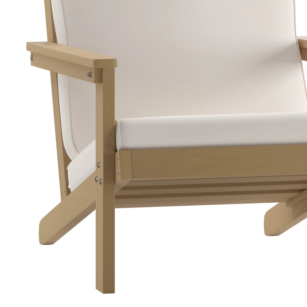 All-Weather Polyresin Adirondack Club Chair with Cushions L869778