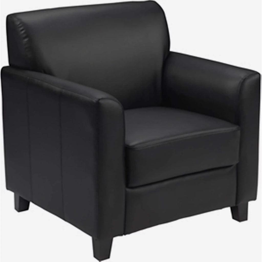Black Leather Guest Chair W693
