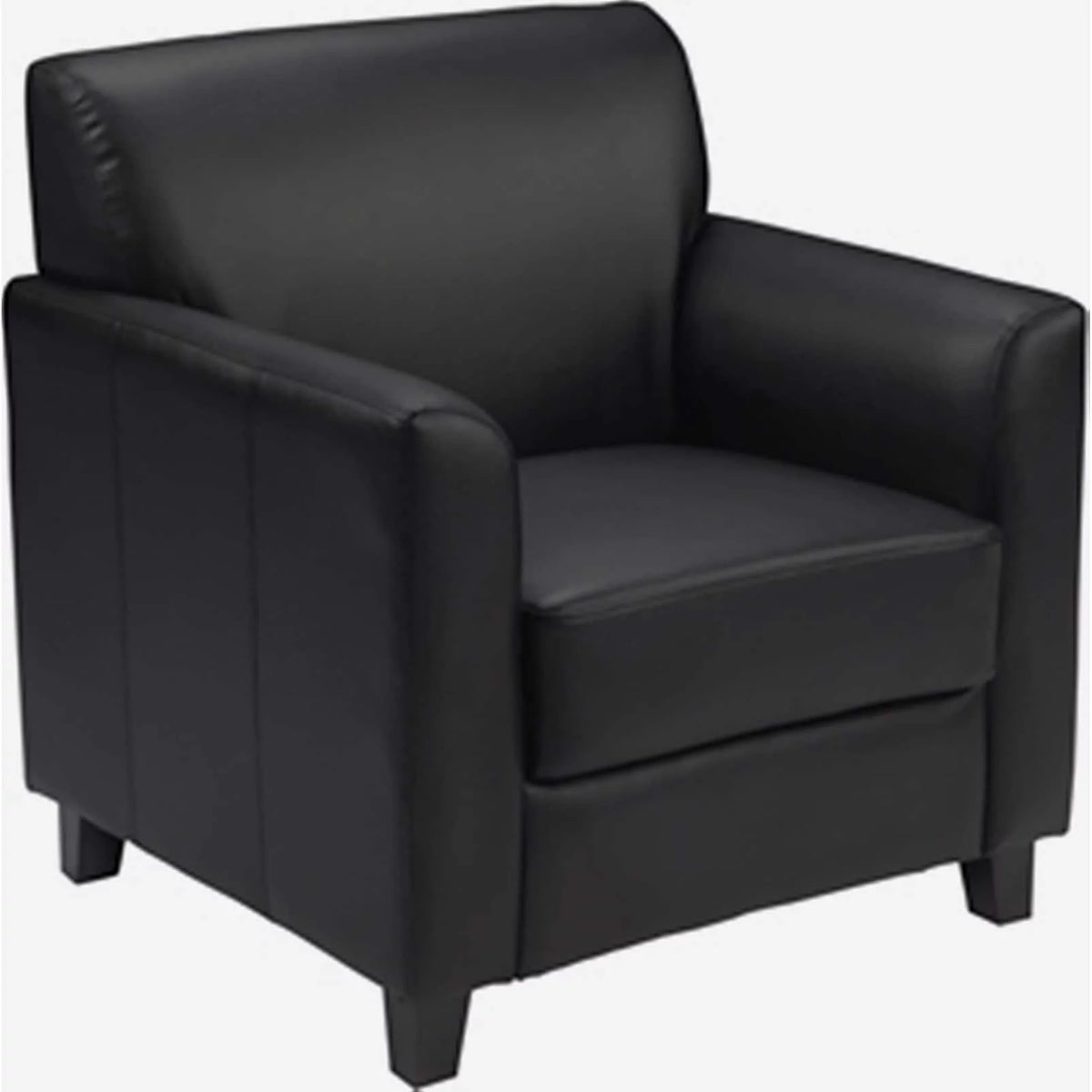 Black Leather Guest Chair W693