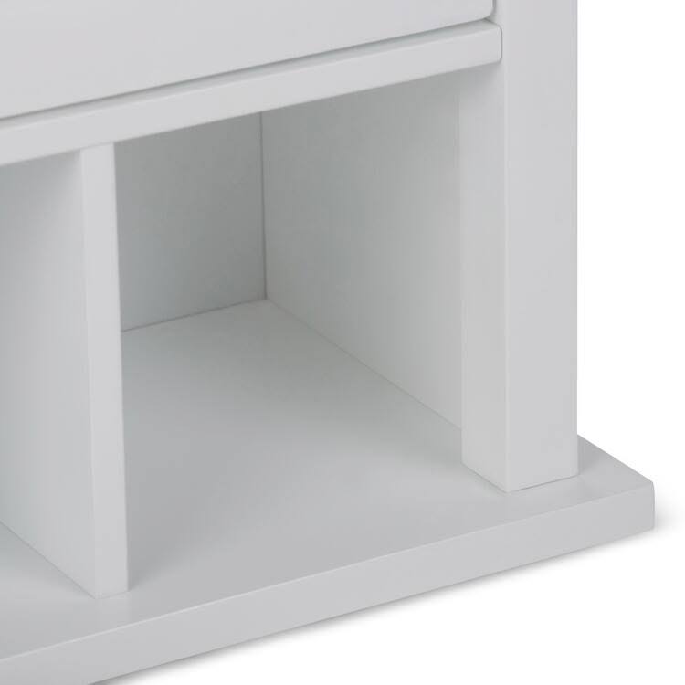 White Two Door Wall Cabinet with Cubbies L1177