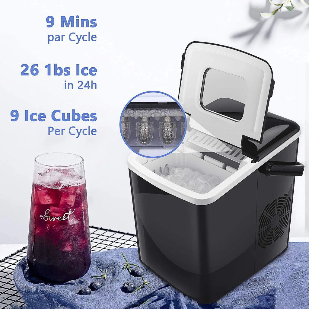 Portable Ice Maker with 2 Optional Ice Cube Sizes P171627