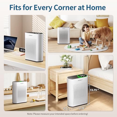 White Air Purifier for Large Room up to 2400 Ft² G53072