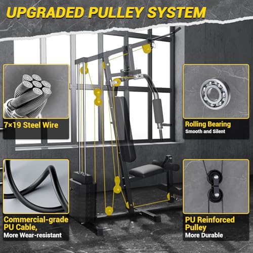 100LBS Weight Stack Multifunctional Home Gym Machine C18536