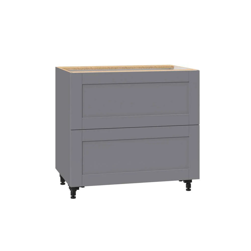 36 in. 2-Drawer Base Cabinet with Metal Drawer Boxes in Gray M715793