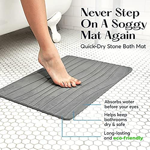 Gray Stone Bath Mat V6763