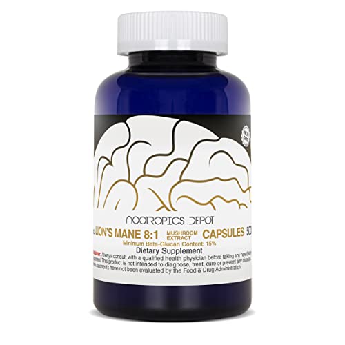 Lions Mane Mushroom Capsules 500mg 60 Count H1302