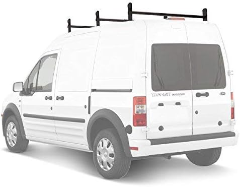 Matte White Steel 3 Bar Van Roof Ladder Rack System T655