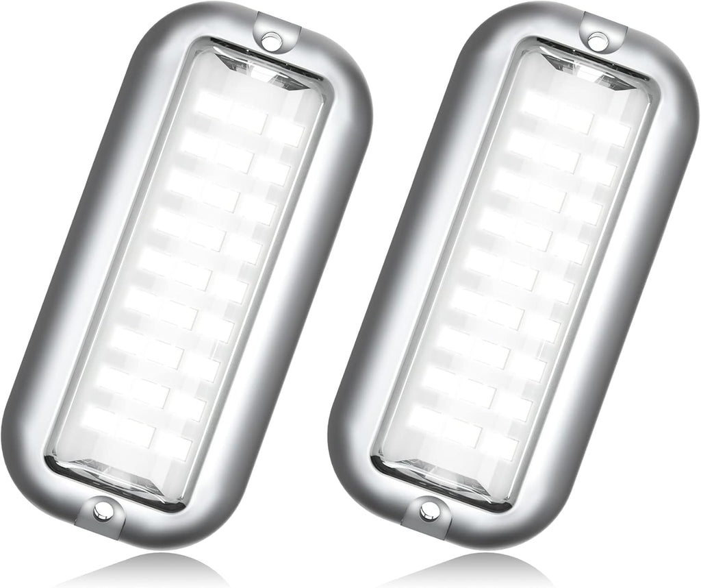 Green 316 Stainless Steel Marine LED Boat Light, 2x3000LM 84LED, 180°, 10-36V, IP68, Surface Mount V499