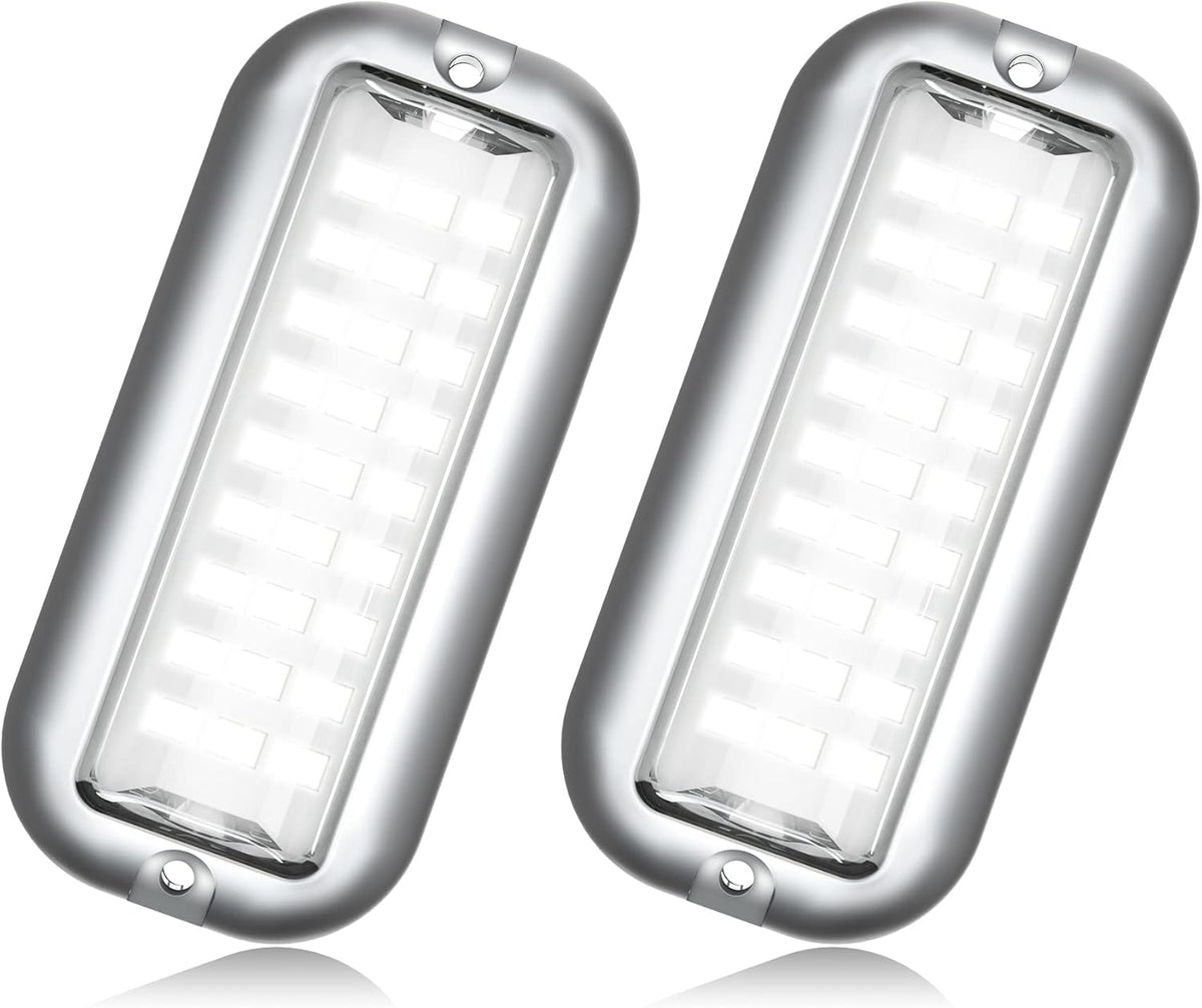 Green 316 Stainless Steel Marine LED Boat Light, 2x3000LM 84LED, 180°, 10-36V, IP68, Surface Mount V499
