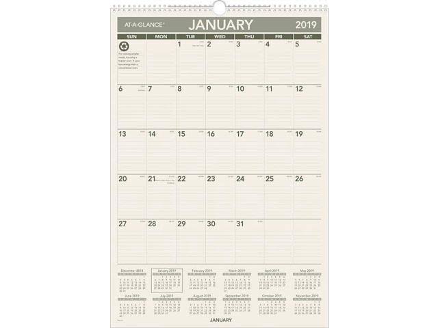 Recycled Monthly Wall Calendar X36395