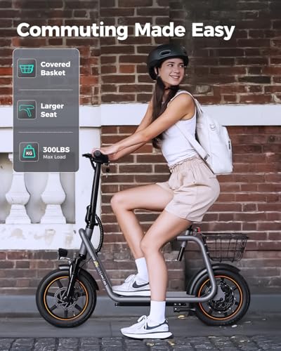 Electric Scooter with Seat, Front Suspension, Turn Signal C302
