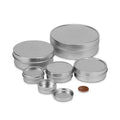 6 oz Shallow Round Steel Tin Can, Silver, 24 Pack B6597